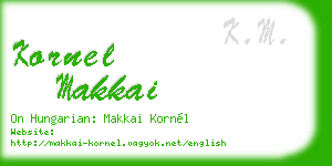kornel makkai business card